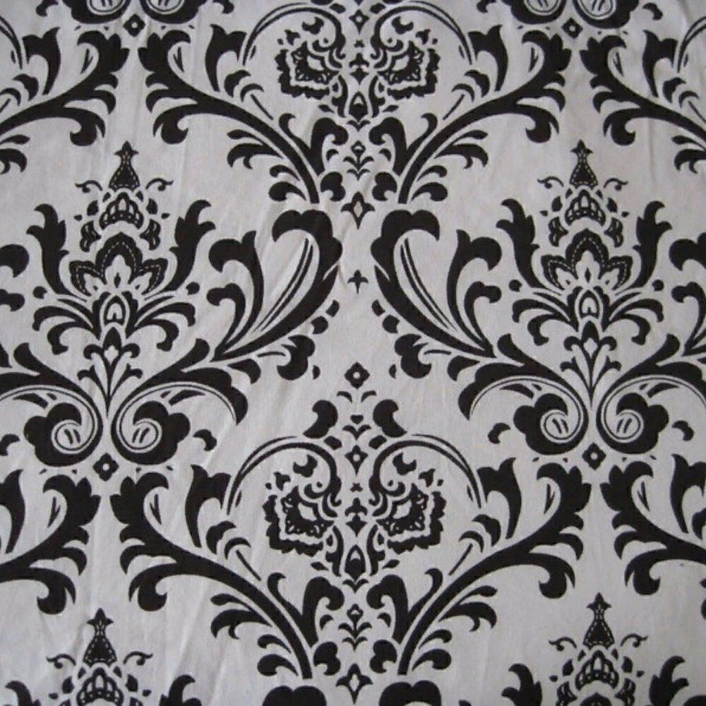 Damask Medium Weight Upholstery Fabric Dark Brown